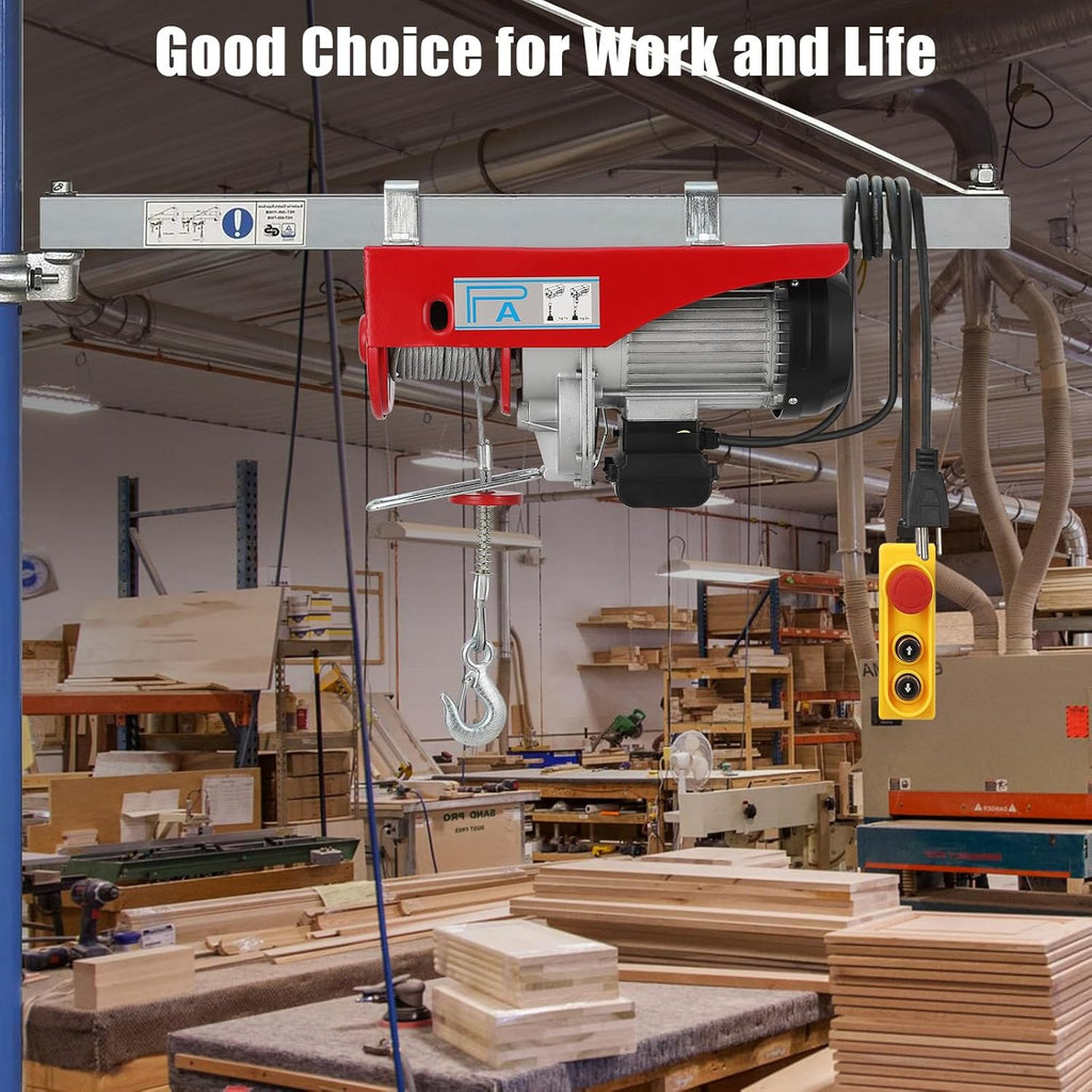 Electric Hoist 1760lbs 39FT Single Cable Lifting Height Steel Wire Winch L981004