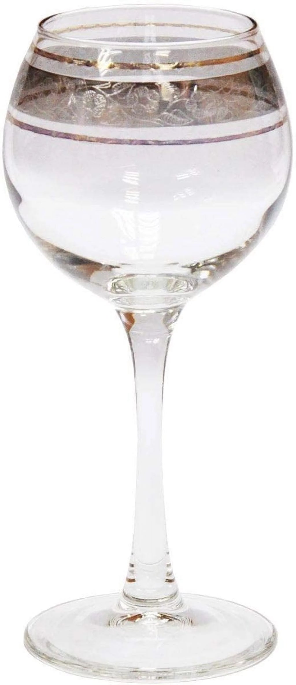 Set of 6 Stemmed Crystal Wine Glasses Z9724