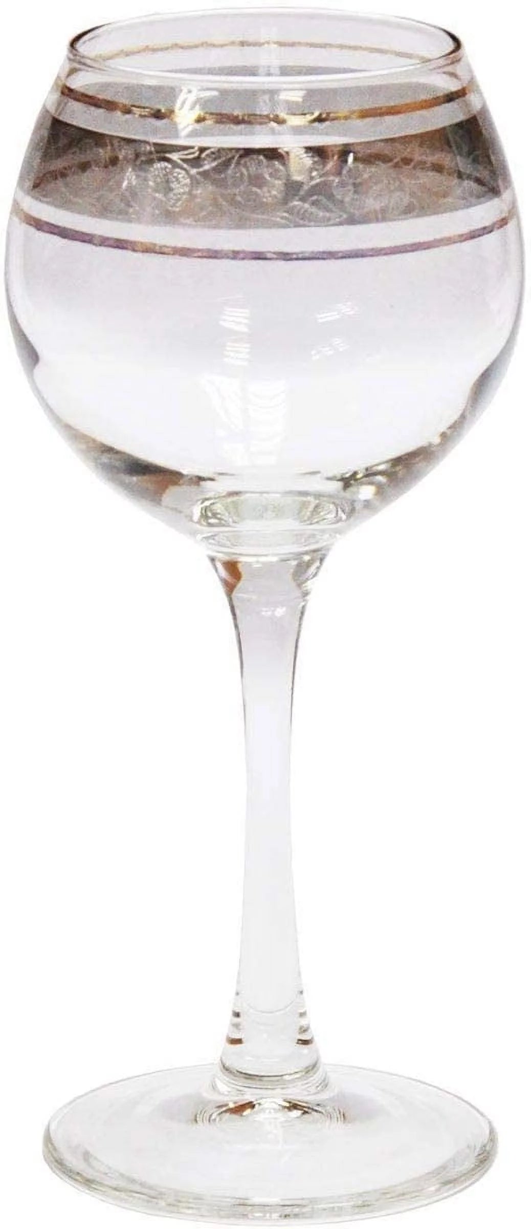 Set of 6 Stemmed Crystal Wine Glasses Z9724