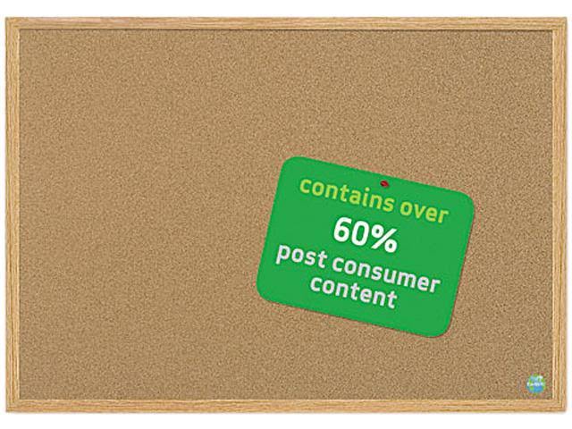 Natural Oak Frame Cork Bulletin Board I365