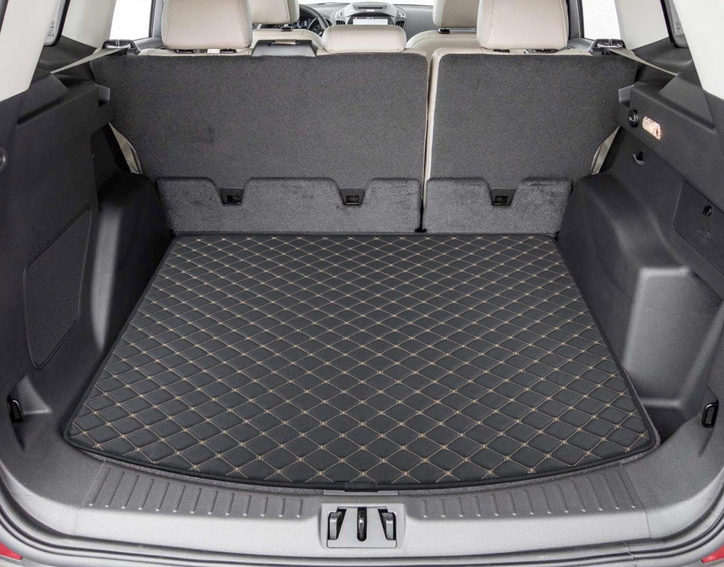 Luxury Padded PU Leather Trunk Mat Cargo Liner for Ford Escape Pack of 2 R2413