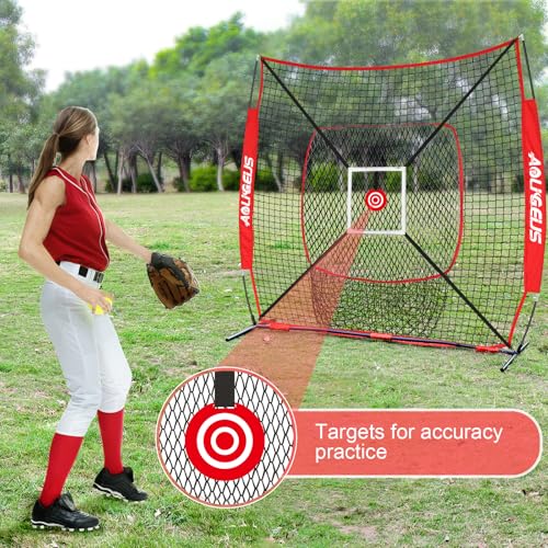 6'X6' Baseball Softball Practice Net with Strike Zone Y526173