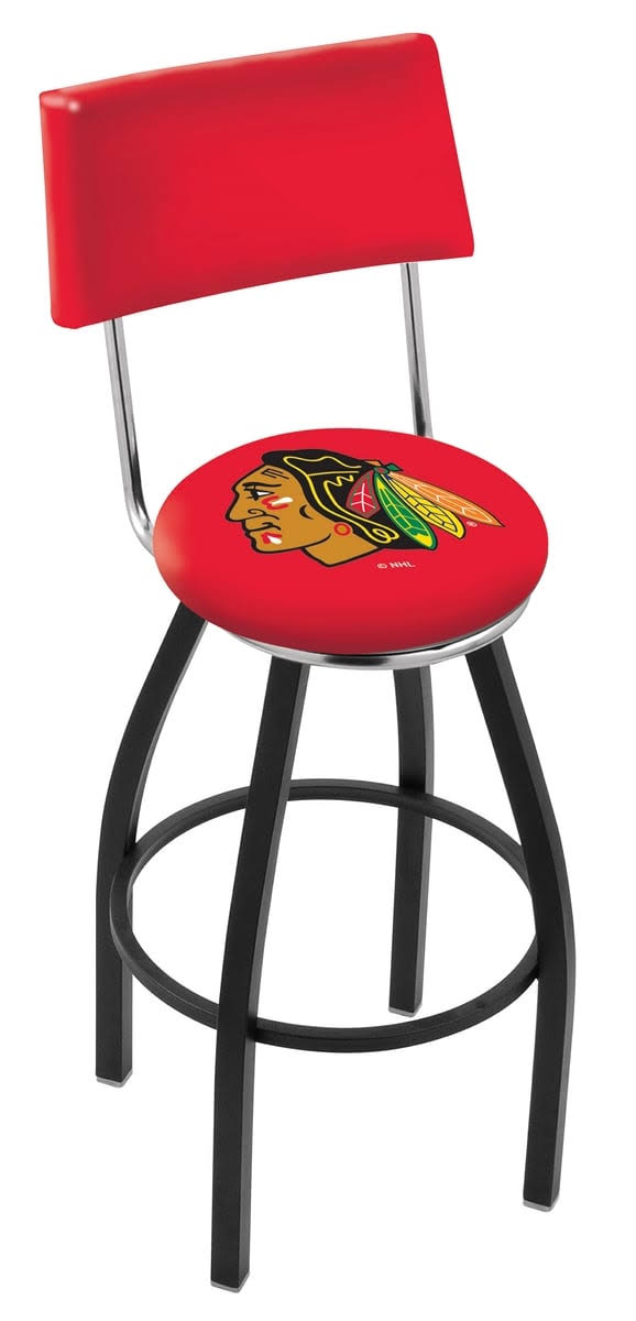 Black Wrinkle Swivel Bar Stool with Back K307