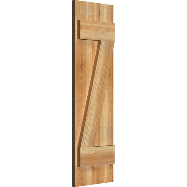 Rough Sawn Western Red Cedar Board-n-Batten Shutters with Z-Bar X49031
