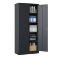 Black Metal Locking Storage Cabinet with 4 Shelves I971499