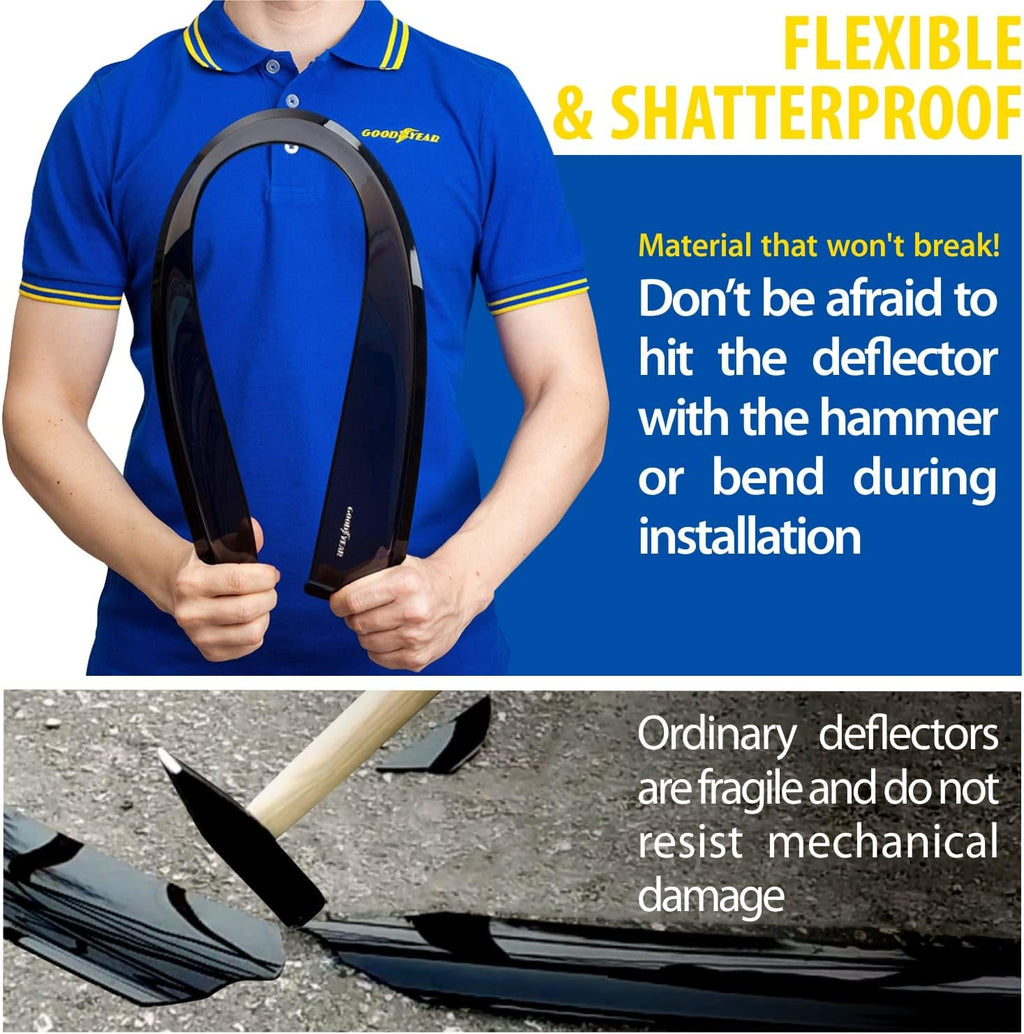 Shatterproof Tape-on Window Deflectors 4 pcs R68358