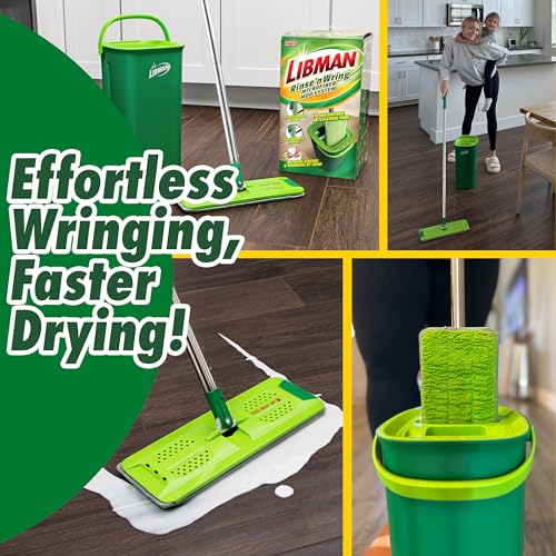 Microfiber Wet & Dry Mop and Bucket System with 4 Pads P598