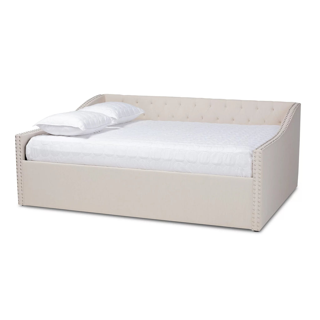 Upholstered Daybed Beige Full E239525