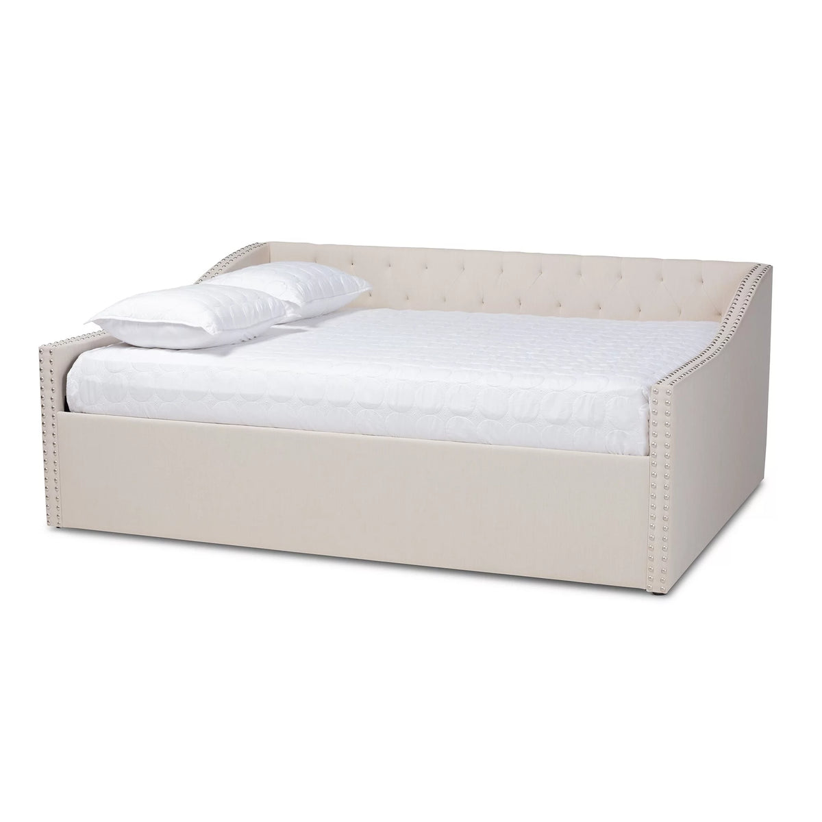 Upholstered Daybed Beige Full E239525