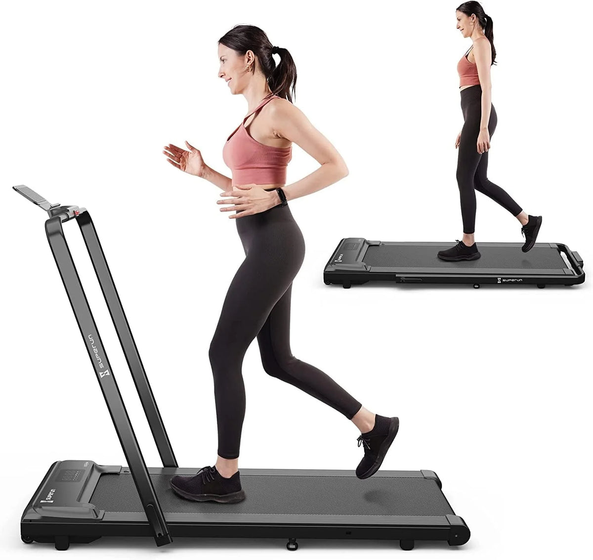 2 in 1 Folding Treadmill 3 HP 300lbs Capacity S4552