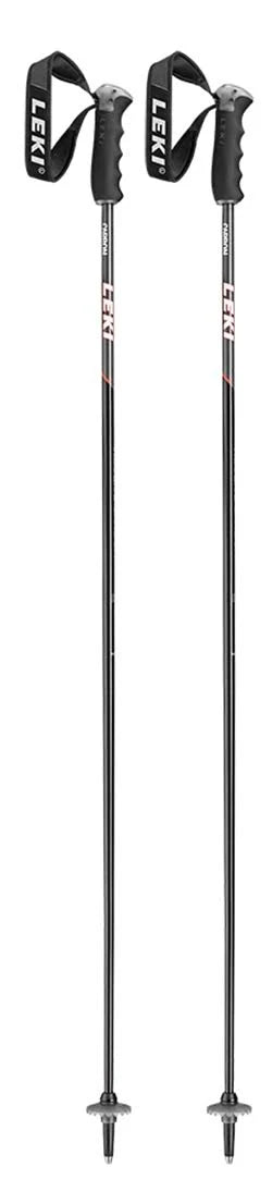 Black/White/Neon Red Carbon Ski Poles N2999