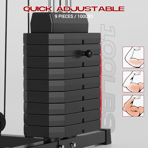 Full Body Workout Station with 100LBS Weight Stack F3706