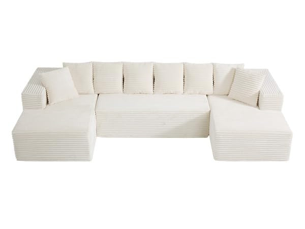 Black Corduroy Memory Foam Modular Sectional Sofa U526