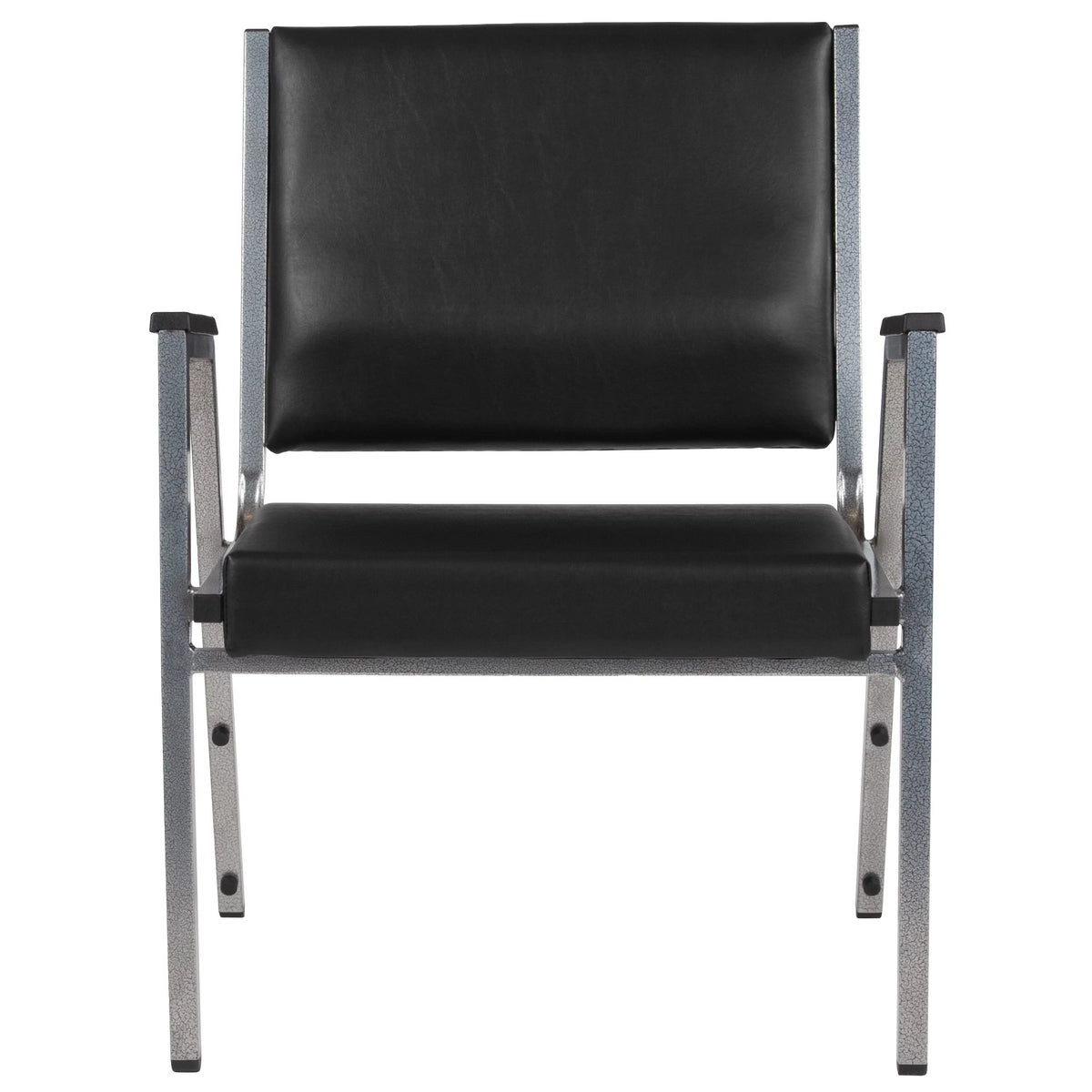 Black Vinyl Bariatric Medical Reception Arm Chair D35806