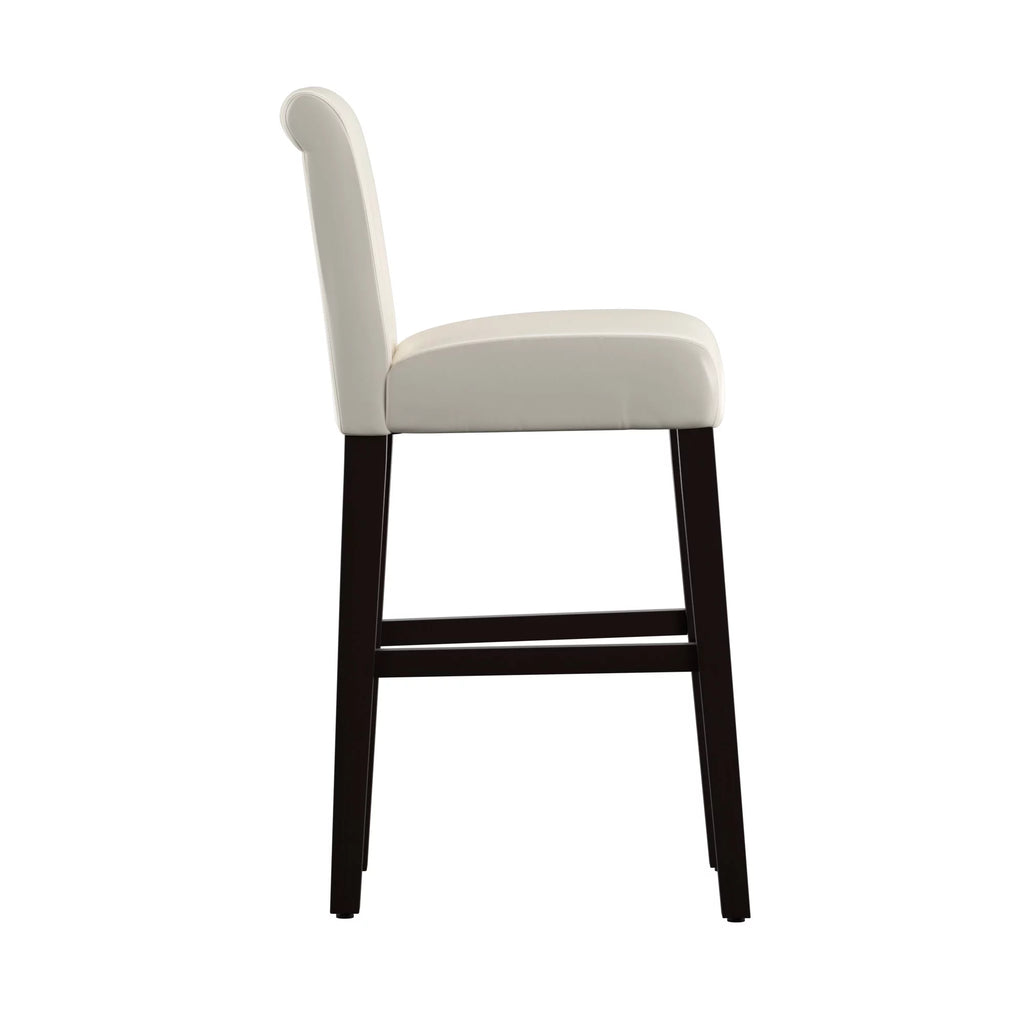 White Set of 2 Bar Stool Z354