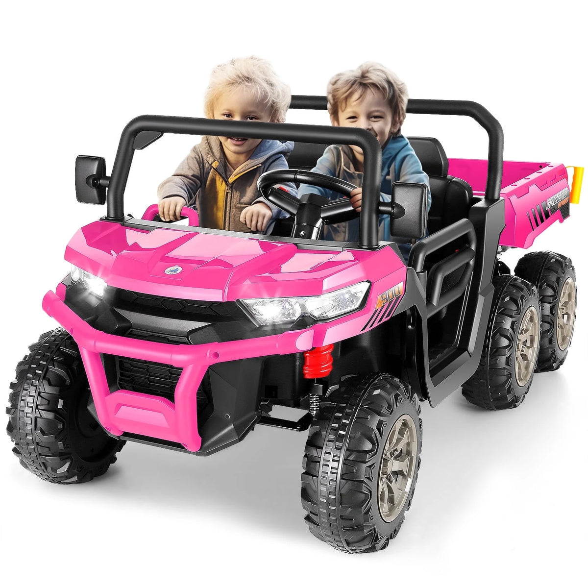24 V 4WD 2 Seater 6-Wheel Ride on Dump Truck Car with Remote Control R148