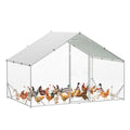 Large Metal Chicken Coop with Run T47154