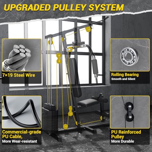 100LBS Weight Stack Multifunctional Home Gym Exercise Equipment Z239