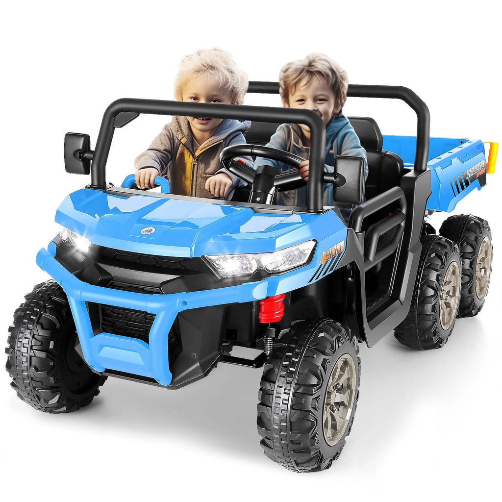 24 V 4WD 2 Seater 6-Wheel Ride on Dump Truck Car with Remote Control R148