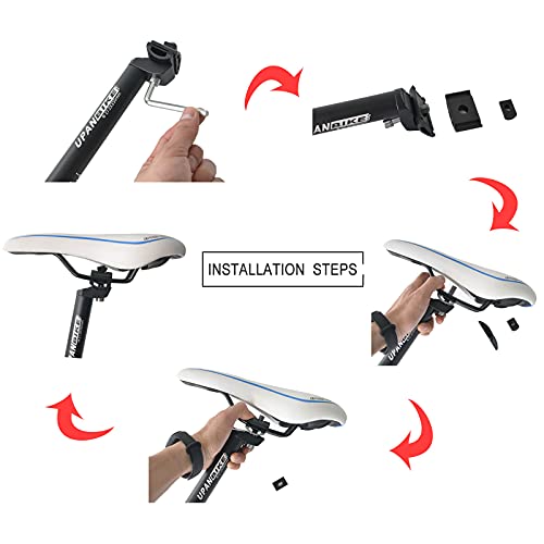 Extra Long Bicycle Seatpost with Micro Adjust Clamp W897