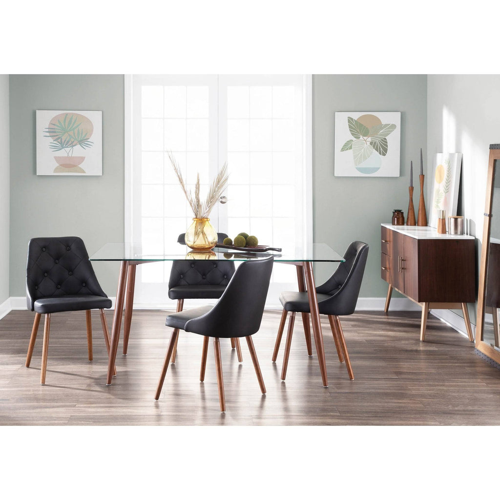 Cream Faux Leather Tufted Accent Chair N8603