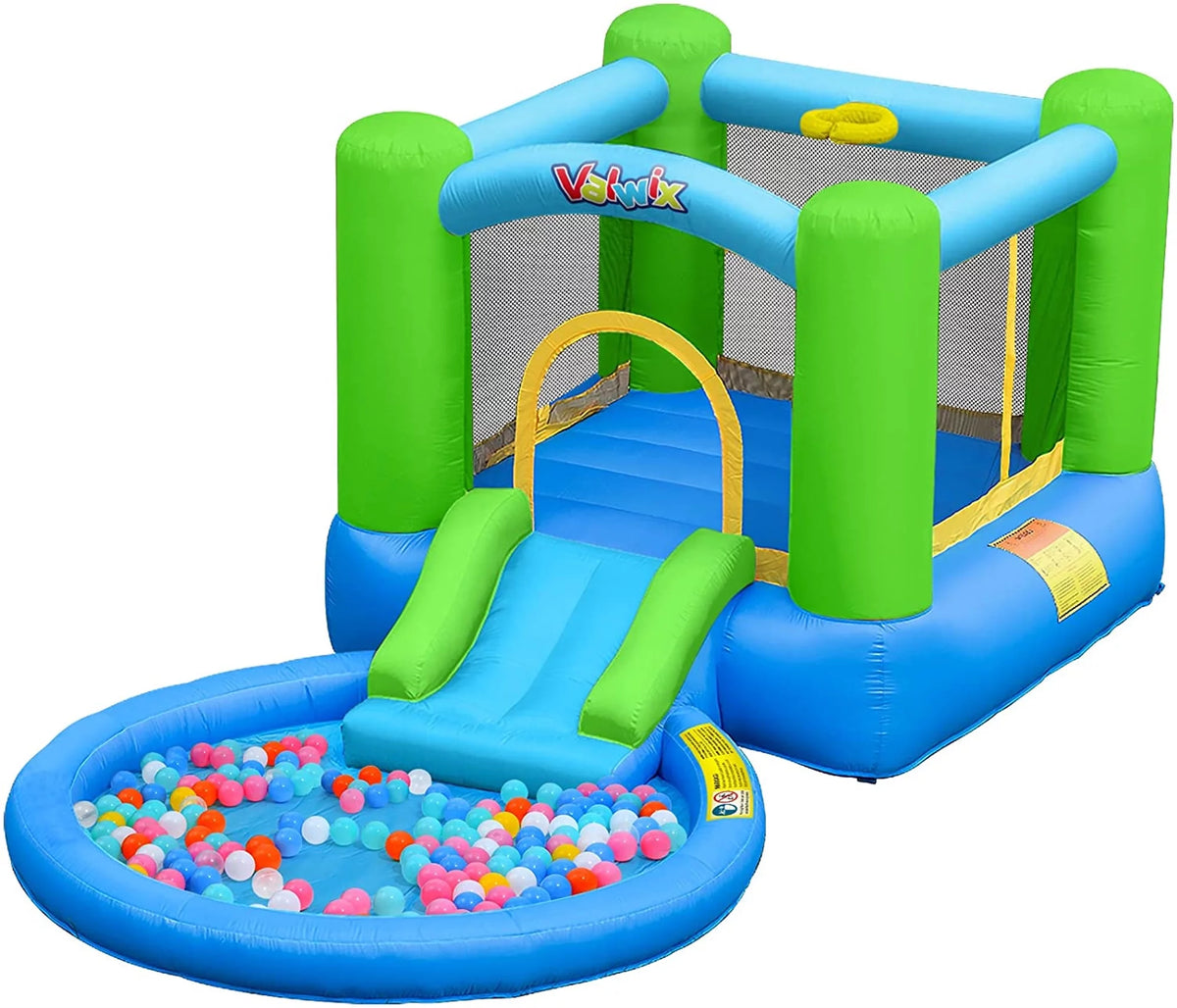 Inflatable Bounce House with Blower, Waterslide & Pool G87293