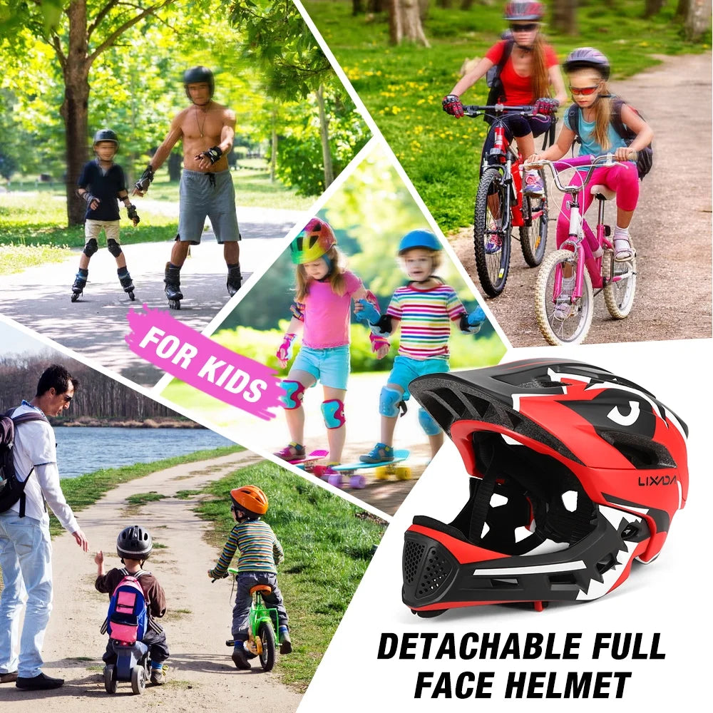 Kids Detachable Full Face Helmet for Cycling Skateboarding Roller Skating B503450
