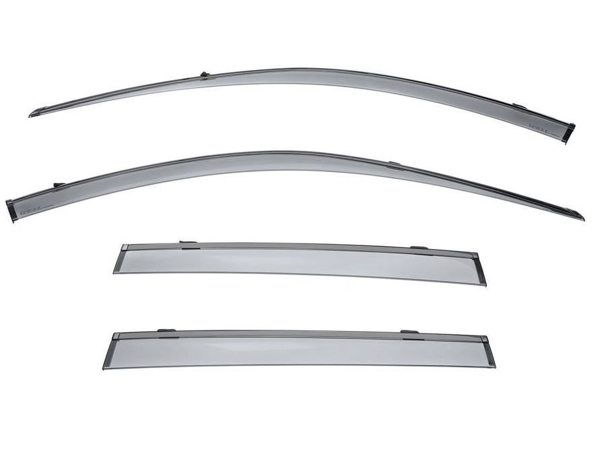 Side Window Visors Wind Deflectors Rain Guard with Black Trim U8507