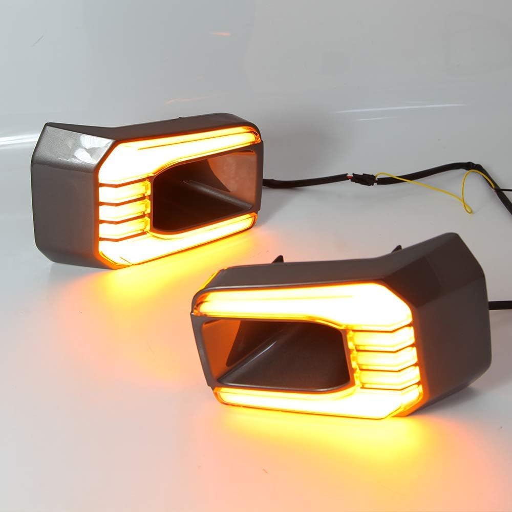 LED Daytime Running Light 6000K Front Bumper DRL Turn Signals J61138