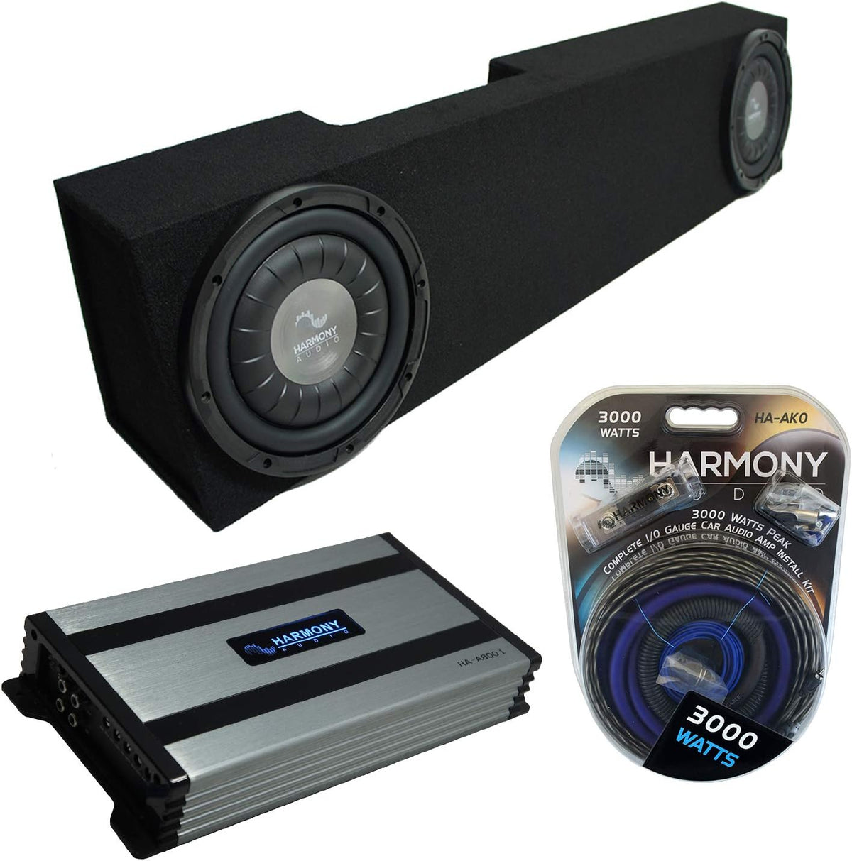 Dual 10 Sub Box Bundle with Amp B2478