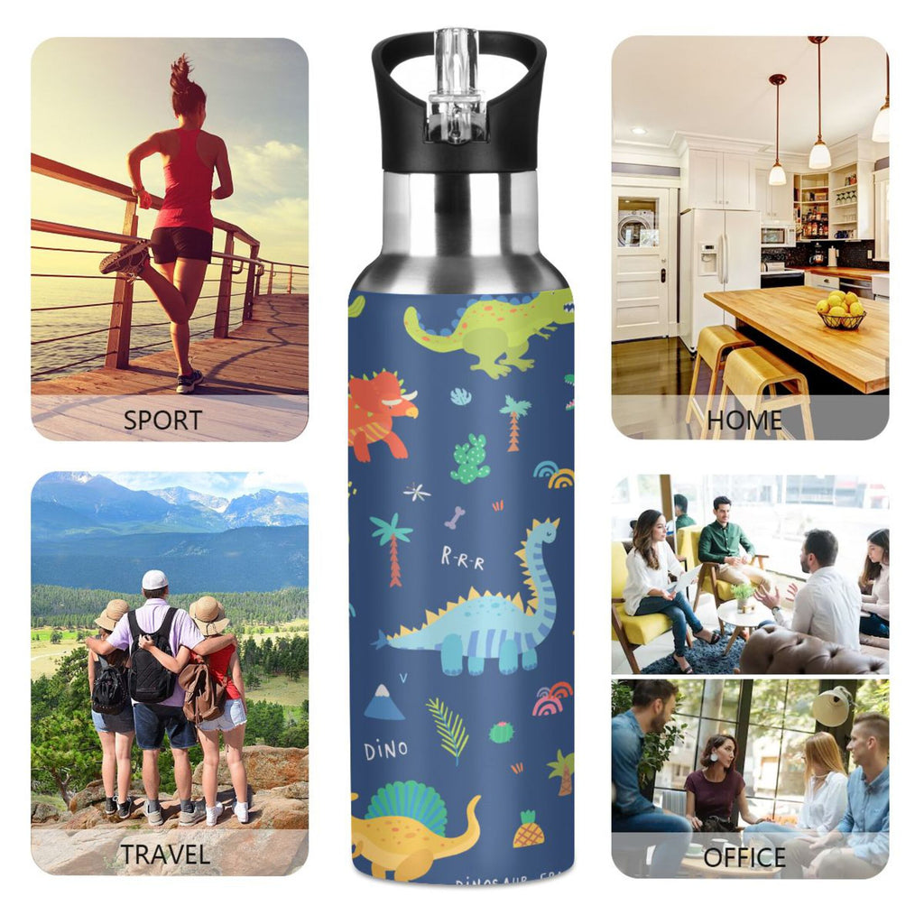 Stainless Steel Insulated Water Bottle with Straw Lid K776