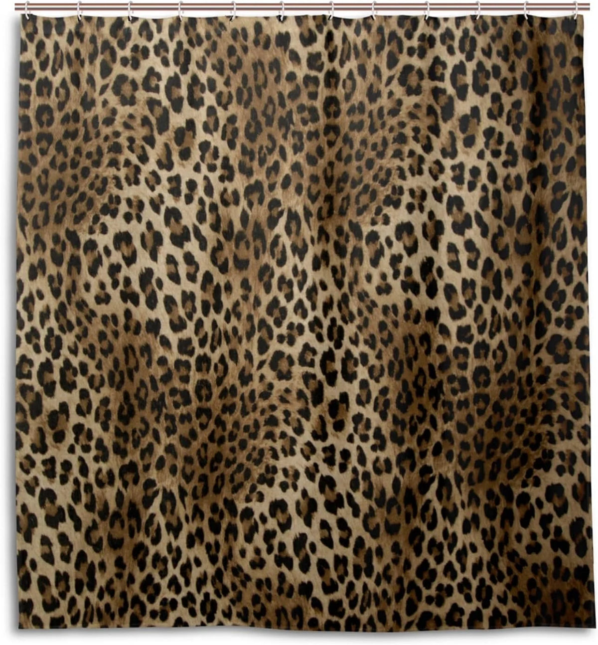 Animal Tiger Print Waterproof Polyester Shower Curtain Set with Hooks, 66 X 72 Inches X625224