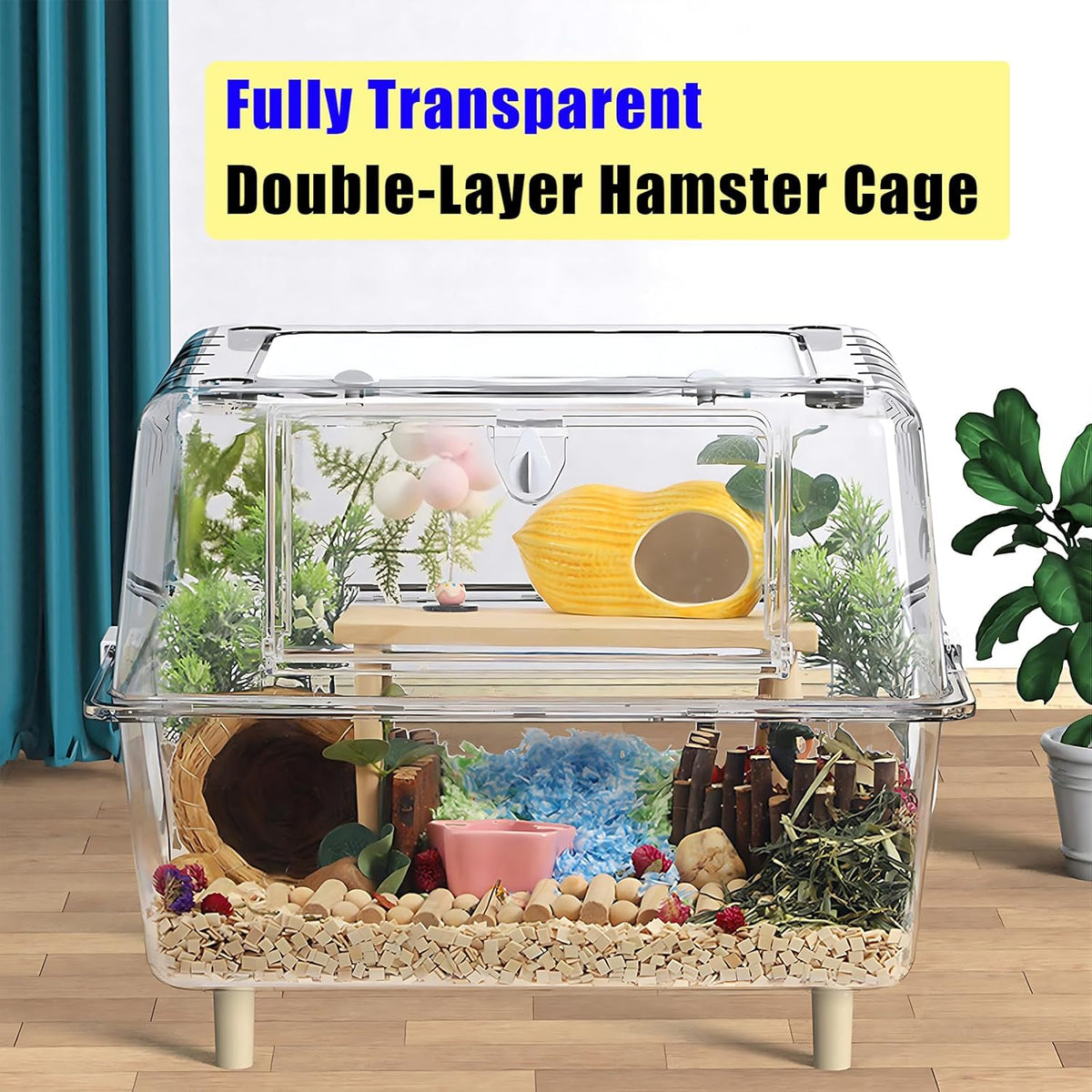 Transparent Acrylic Small Animal Cage W854147