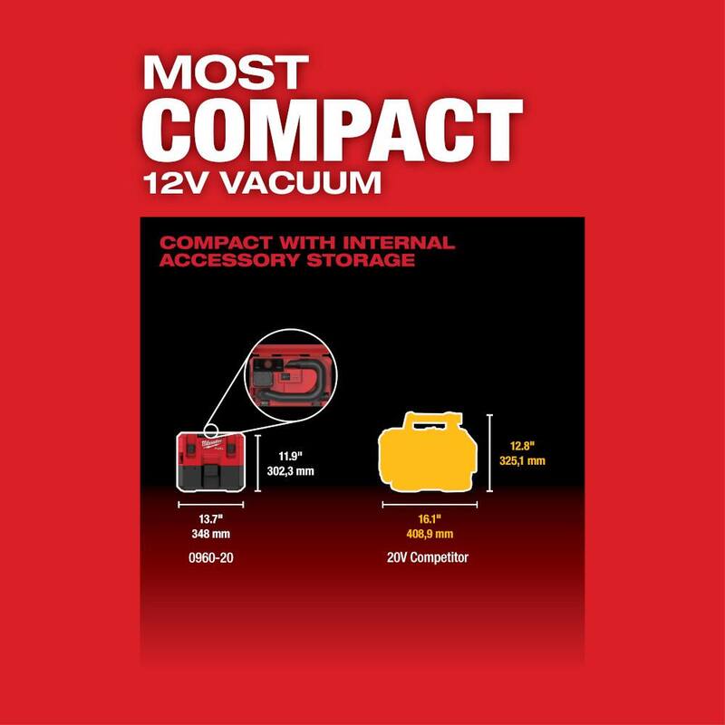 12-Volt Cordless Wet/Dry Shop Vacuum with Compact Inflator I210046