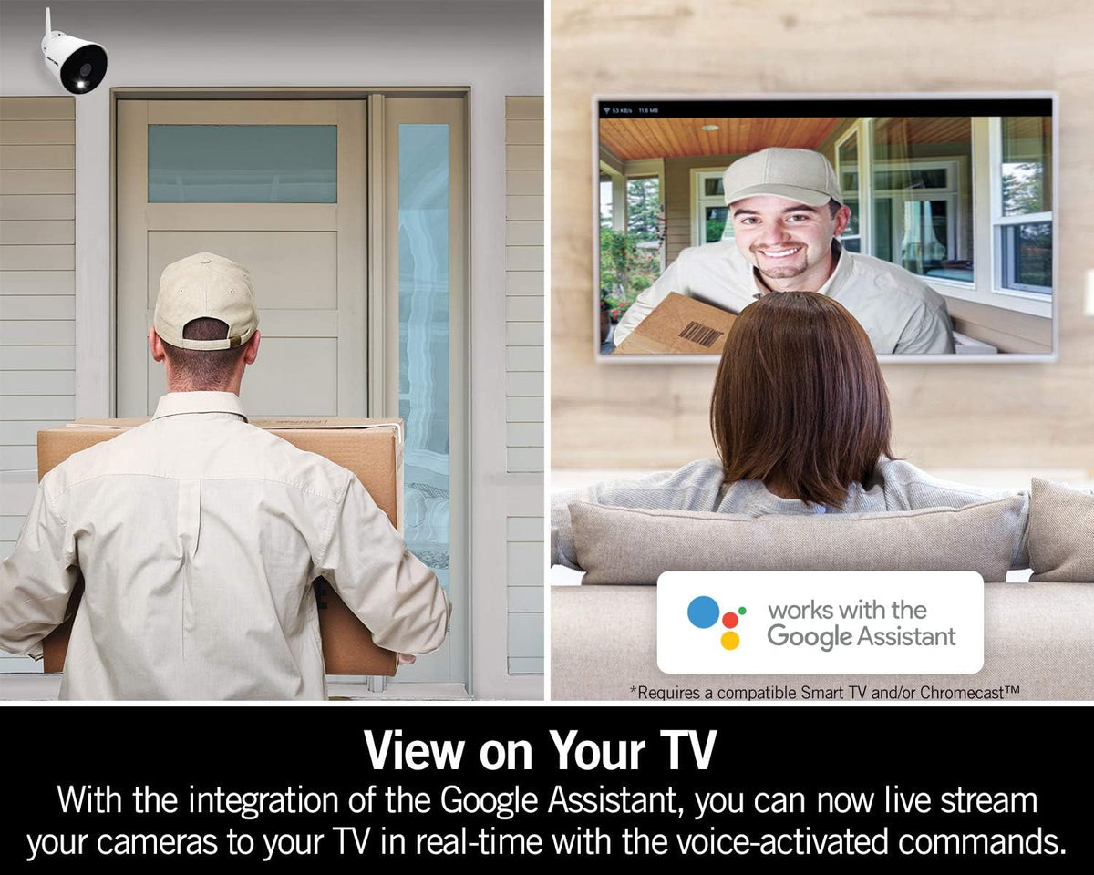1080p HD Wi-Fi Indoor/Outdoor Camera with Night Vision, 2-Way Audio, 2-Pack O638