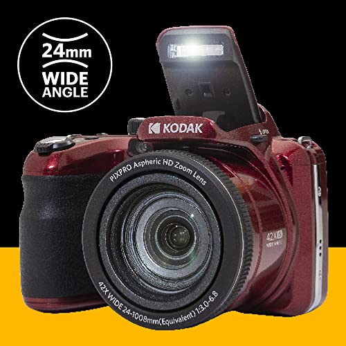 Red 20MP Digital Camera 42X Optical Zoom 24mm Wide Angle 1080P Full HD Video O6927