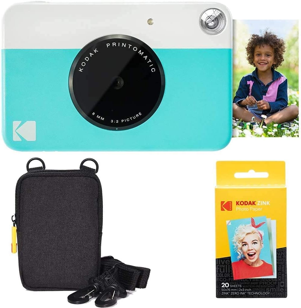 Grey Instant Camera with Zink Paper and Case X675258