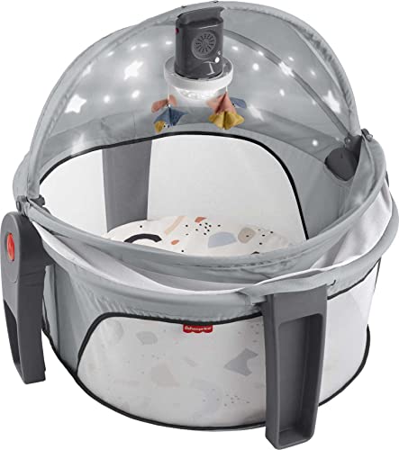 Portable Baby Bassinet with Lights Music & Canopy R124