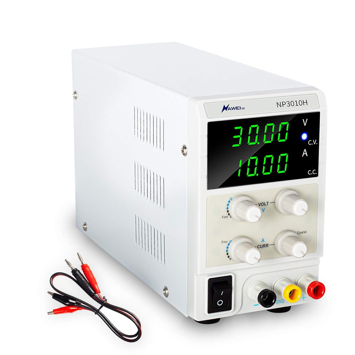 DC Power Supply Variable 30V 5A Precision Adjustable 4-Digital LED Display with Alligator Leads Pack of 2 G65423