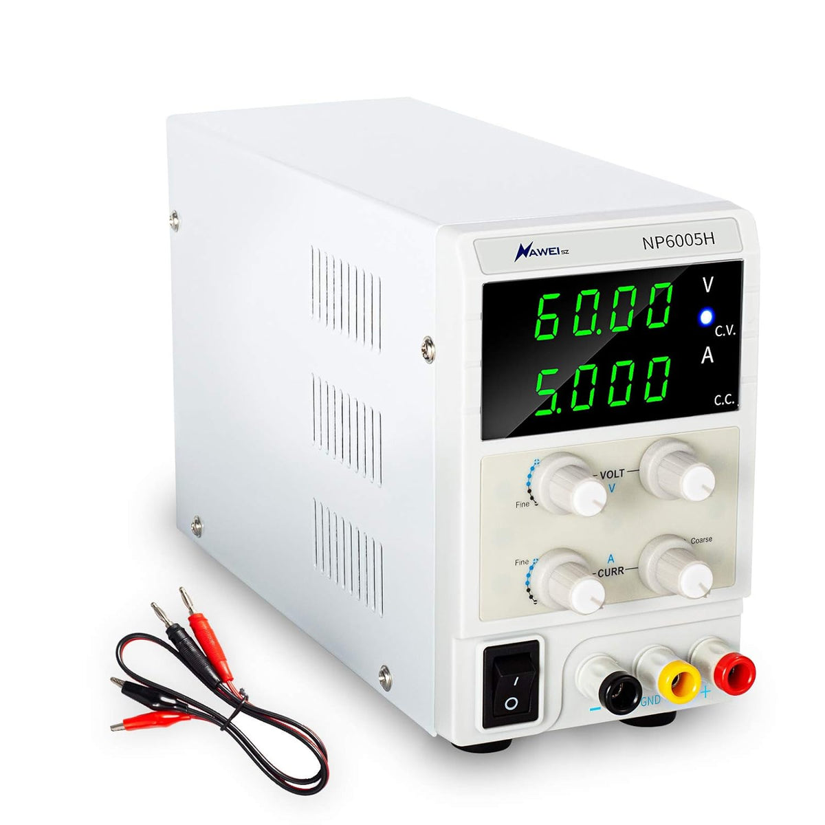 DC Power Supply Variable 30V 5A Precision Adjustable 4-Digital LED Display with Alligator Leads Pack of 2 G65423