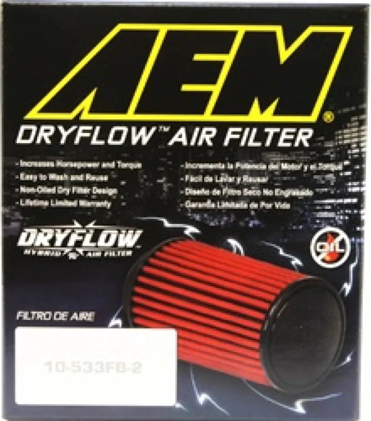 Universal DryFlow Clamp-On Air Filter T41605