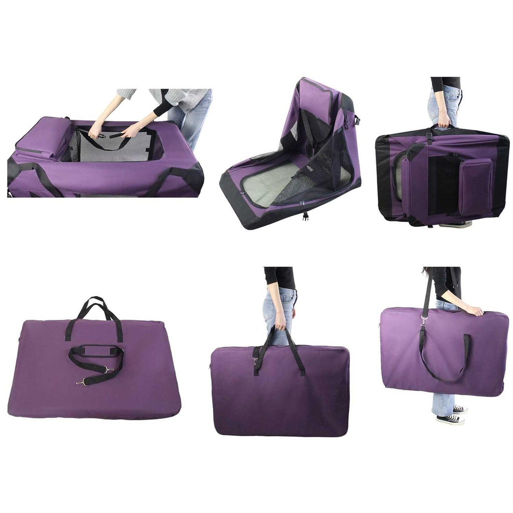 3-Door Folding Soft Dog Crate F6343