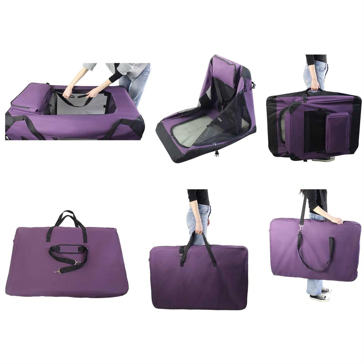 3-Door Folding Soft Dog Crate F6343