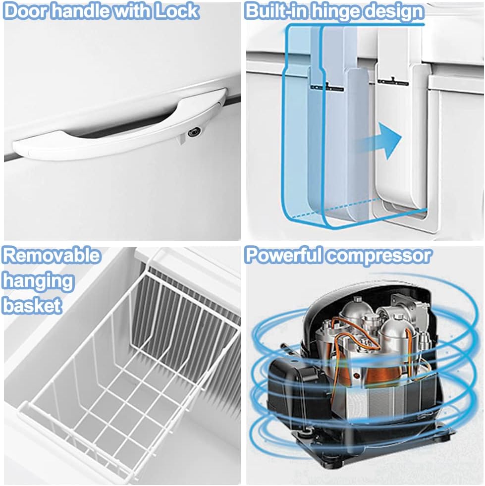 White Propane Freezer 7 Cu.Ft with Lock E5952