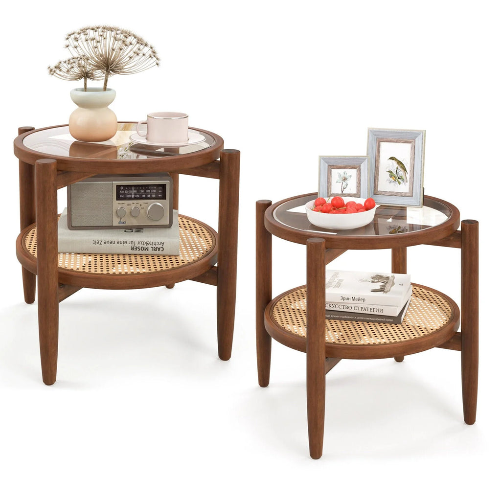 Set of 2 Storage Side Table F841