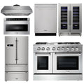 48 Propane Dual Fuel Range, Range Hood, Refrigerator, Dishwasher, Microwave, Wine Cooler A12979