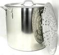 60 Quart Stainless Steel Stock Pot with Rack & Lid P572533