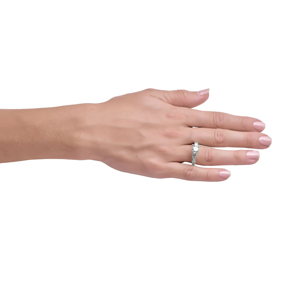10K White Gold 1.25 Carat Simulated Diamond CZ Ring Y6922