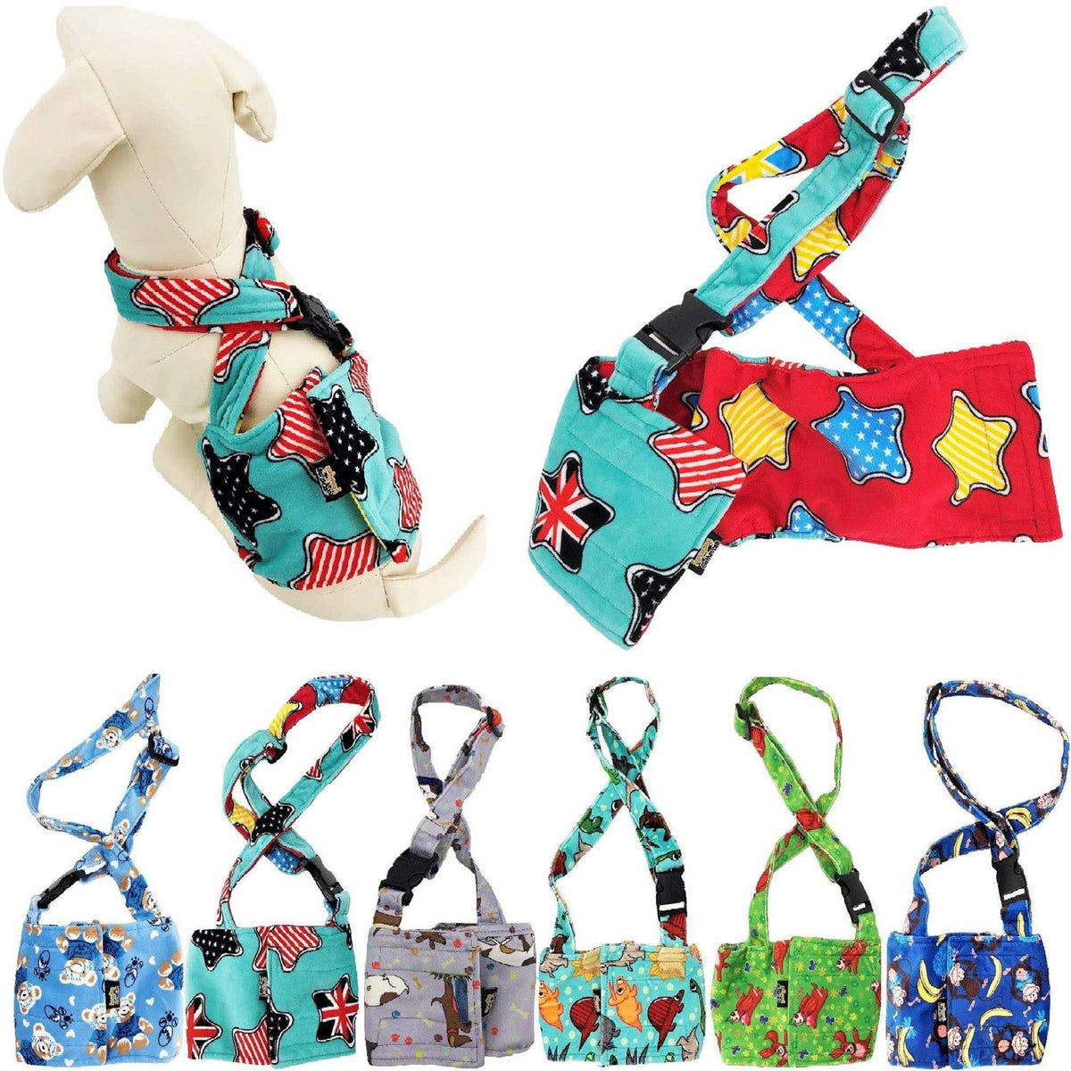 Washable Dog Diaper with Suspender F49143