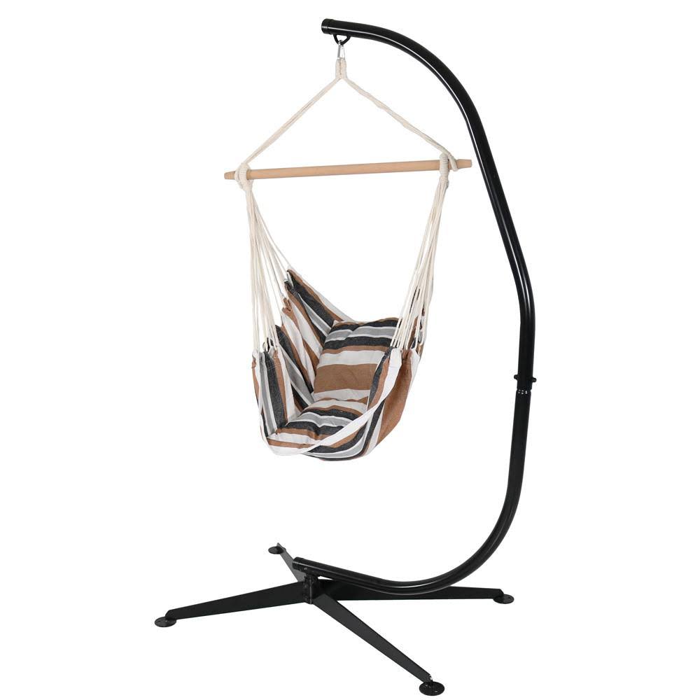 Hanging Hammock Chair Swing and C-Stand Set D7593